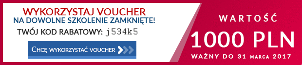 Wykorzystaj voucher na dowolne szkolenie zamknięte! Wartość 1000 PLN